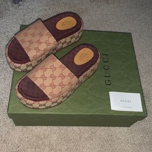 Gucci platform slides Womens size 36.5 or US size 6
